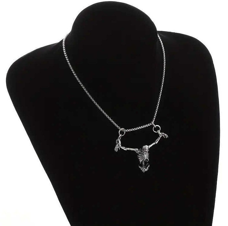 Hanging Skeleton Necklace
