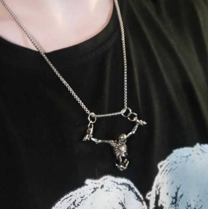 Hanging Skeleton Necklace