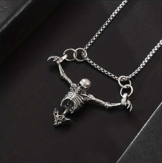 Hanging Skeleton Necklace
